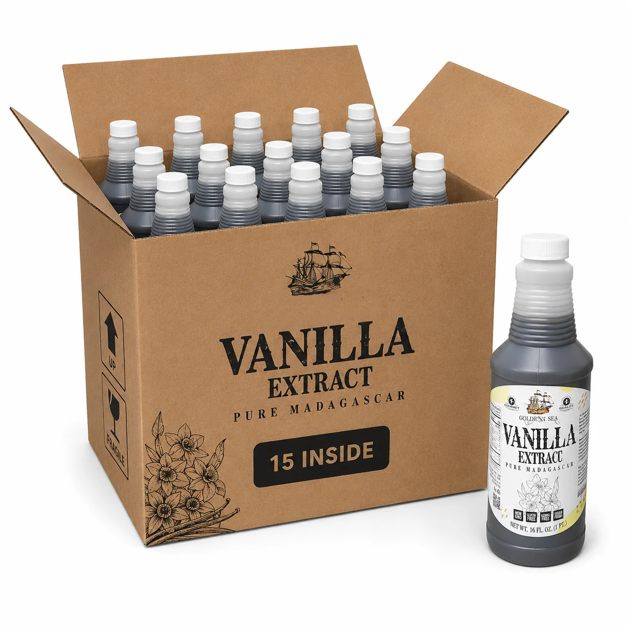 15 items BOX – Vanilla Extract 16 FL oz